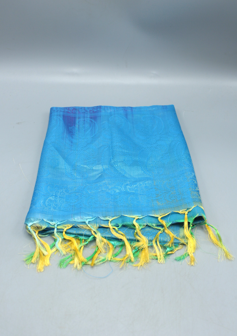 Silk Mixed Polyester Dark Mixed Colored Shawls