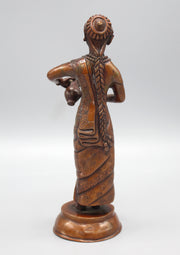Beautiful Newari Katamari Copper Statue - nepacrafts