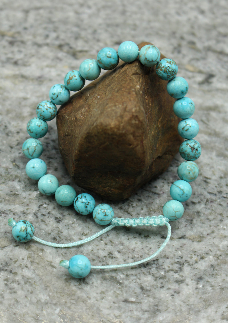 Turquoise Beads Tibetan Wrist Mala Adjustable