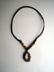 Oval Om Mani Bone Necklace - nepacrafts