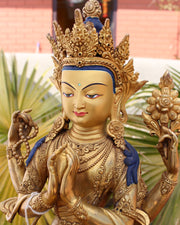 Fully Carved Masterpiece Chenrezig Statue 13" High SST148 - nepacrafts