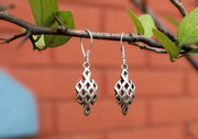 Eternal Knot Silver Drop Earrings - nepacrafts