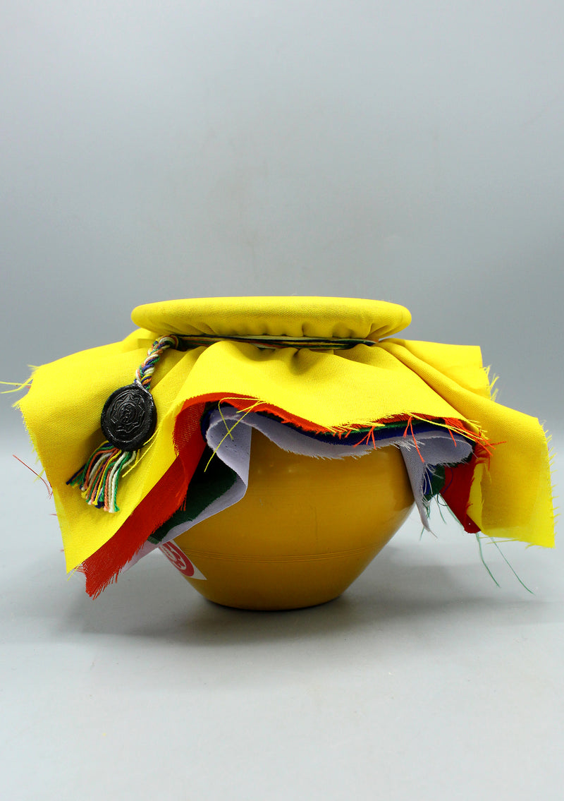 Tibetan Ritual Earth Yellow Vase Sachu Bhumpa