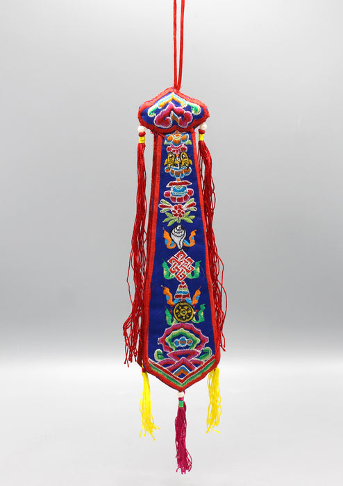 Eight Auspicious Symbol Embroidery Buddhist Hanging Chopen