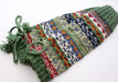 Hand Knitted Green Multicolor Winter Leg Warmers with Knitted Lace - nepacrafts