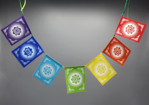 Seven Chakra  Mind Boy and Soul  Cotton Prayer Flags - nepacrafts