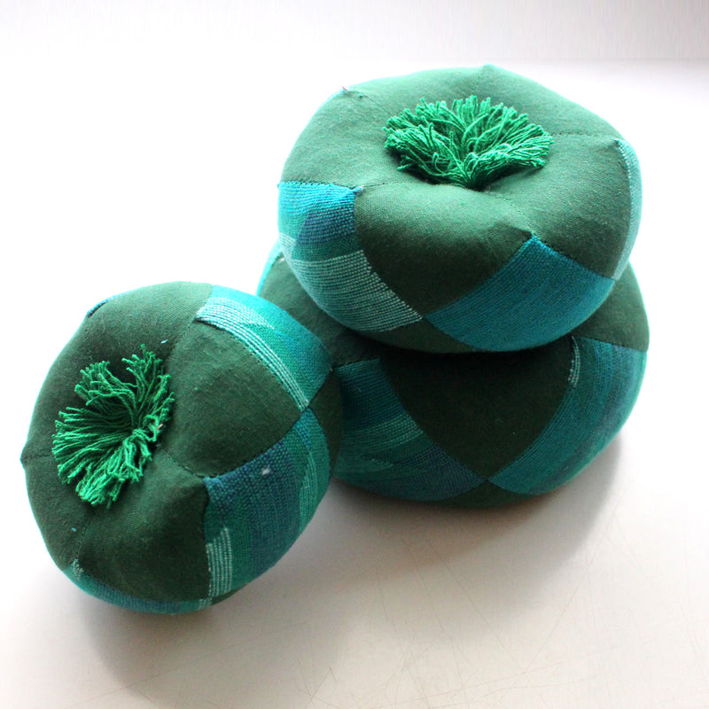 Fair Trade Green Singing Bowl Cushion-In Three Sizes - nepacrafts