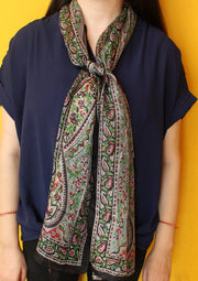 Elegant and Fashionable Flower Printed Silk Summer Scarves - nepacrafts