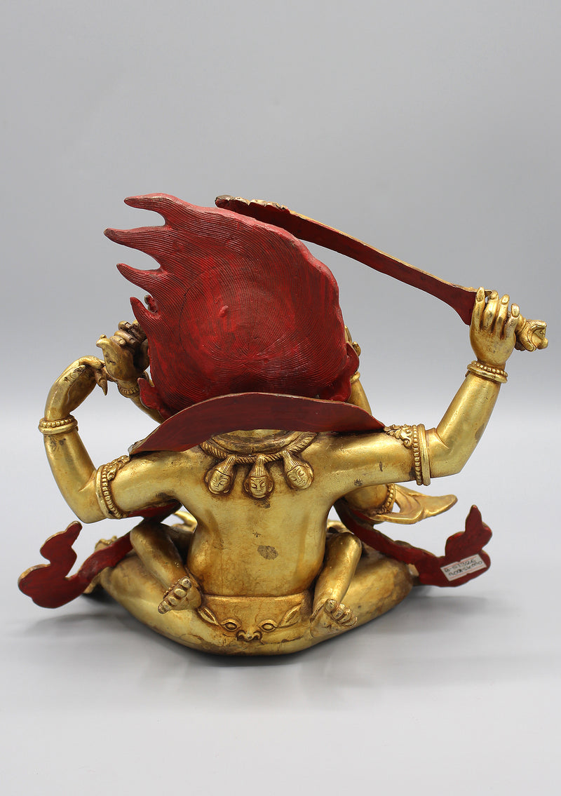 Gold Plated Kubera Buddha Shakti Statue