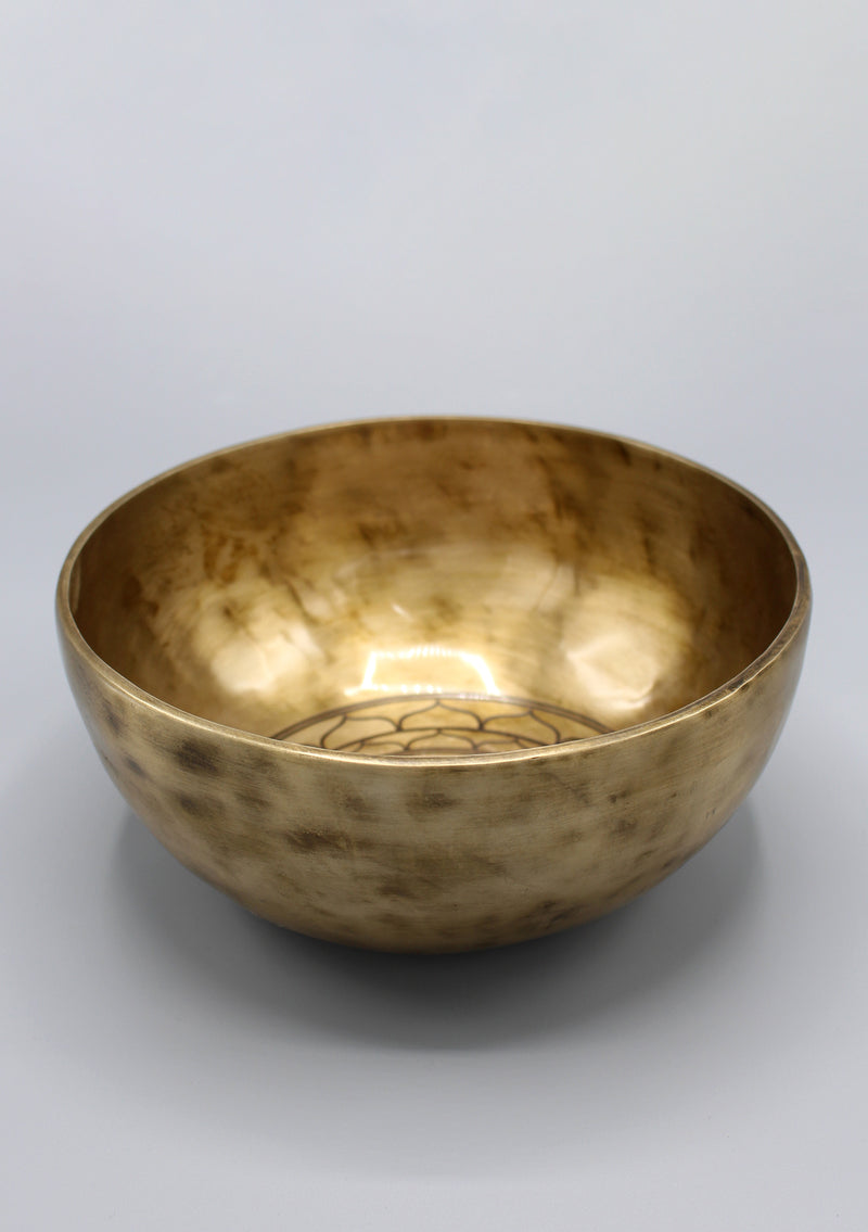 Tibetan Mandala Etching Gulpa Singing Bowl - nepacrafts