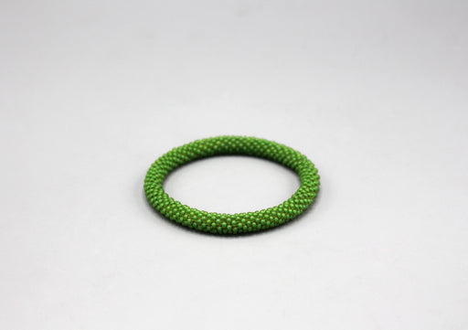 Light Green Glass Beads Roll on Bracelet - nepacrafts