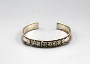 Om Mani Padme Hum Silver Bracelet - nepacrafts
