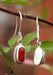 Fine Carving Coral Inlaid Silver Earrings - nepacrafts
