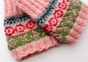 Christmas Gift Peach Multicolor Woolen Short Legwarmers - nepacrafts