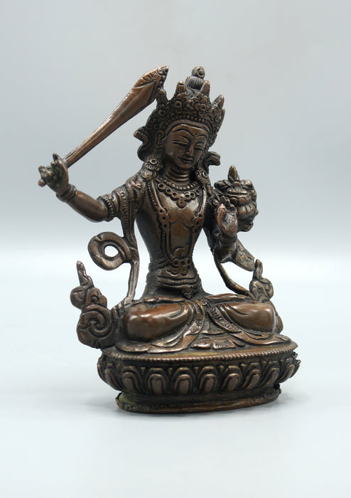 Copper Manjushree Bodhisattava Statue 6"