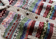 Handknitted Women's Multicolor Sleeveless Cardigan Sweater - nepacrafts