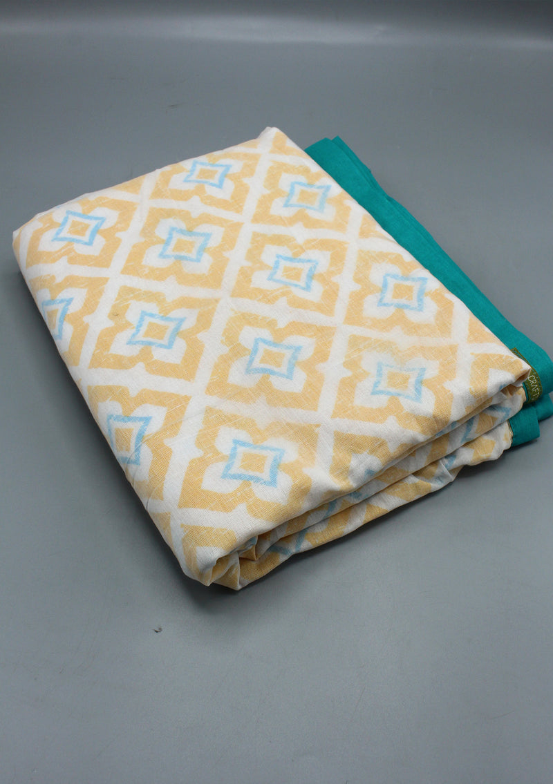 Malmal-Dhaka Nepalese Traditional Handwoven 3 Layer Blue Blanket