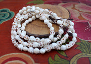 Buddhist Off White Skull Prayer Mala, Meditation Mala - nepacrafts