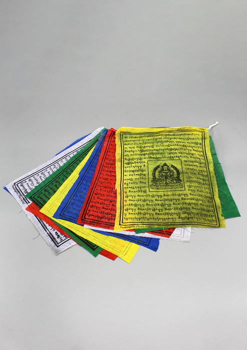 5 Rolls of Guru Padhmasambhava Printed Tibetan Cotton Prayer Flags