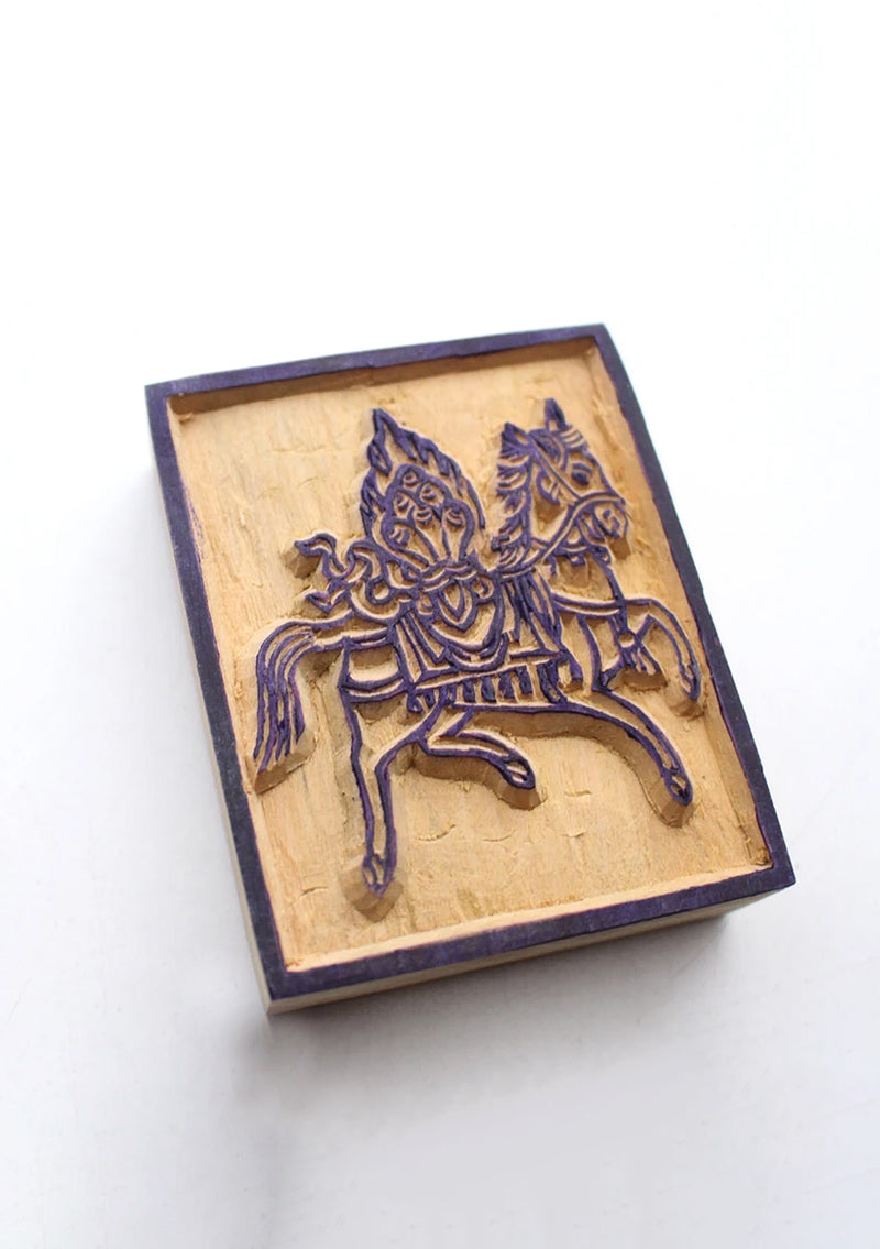 Windhorse Prayer Flags Wooden Block Print