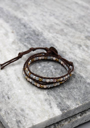 Two Wraps Glass Beaded Trendy Bracelet - nepacrafts