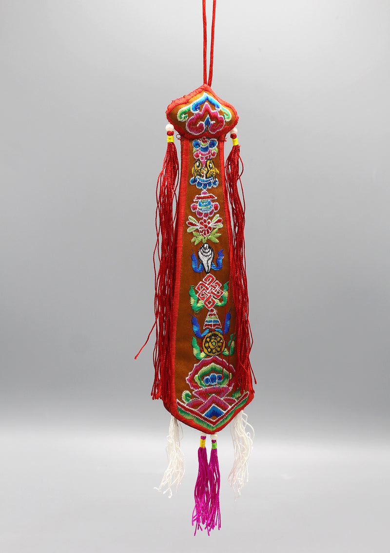 Eight Auspicious Symbol Embroidery Buddhist Hanging Chopen
