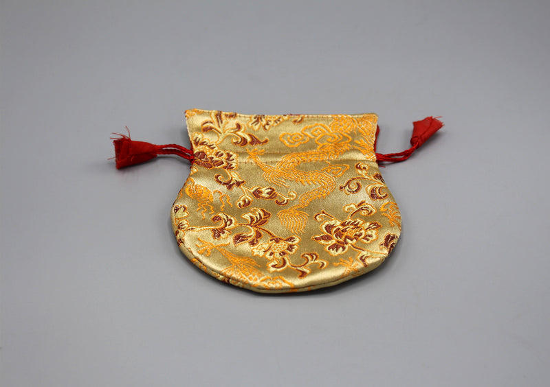 Silk Brocade Prayer Beads Mala Bag - nepacrafts