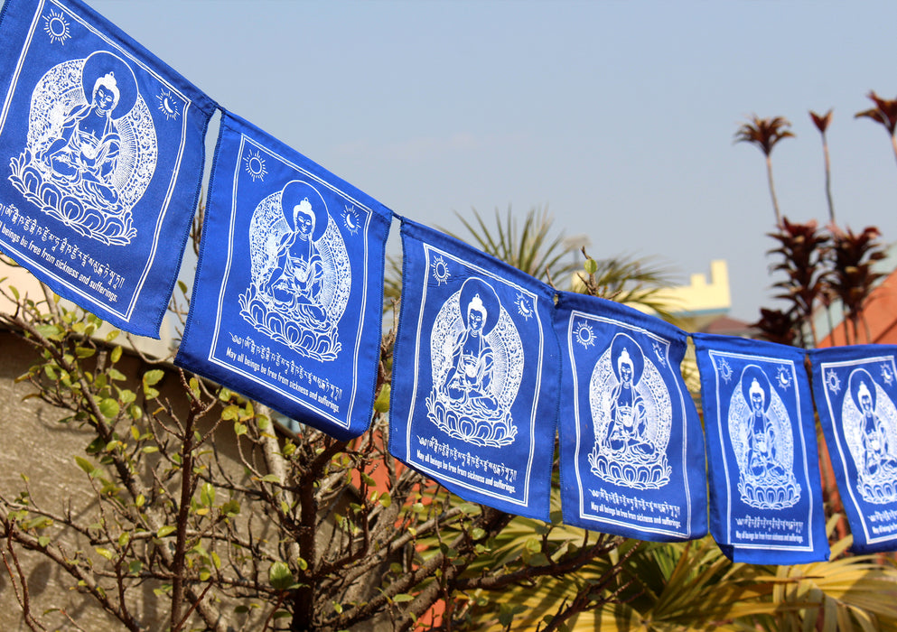Blue Medicine Buddha Prayer Flags