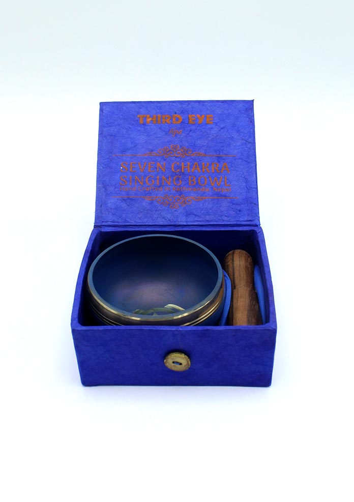 Ajna Singing Bowl Gift Set 3 Inch - Third Eye Chakra