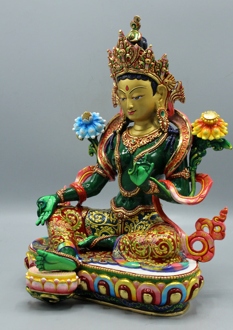 Masterpiece Green Tara Statue by Meenu Shakya