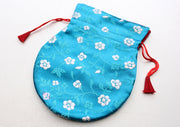 Colorful Silk Brocade Drawstring Mala Bag - nepacrafts
