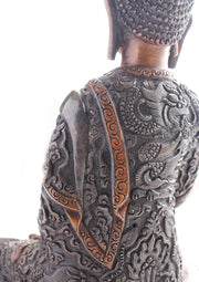 Copper Oxidized Shakyamuni Buddha Statue 8" High - nepacrafts