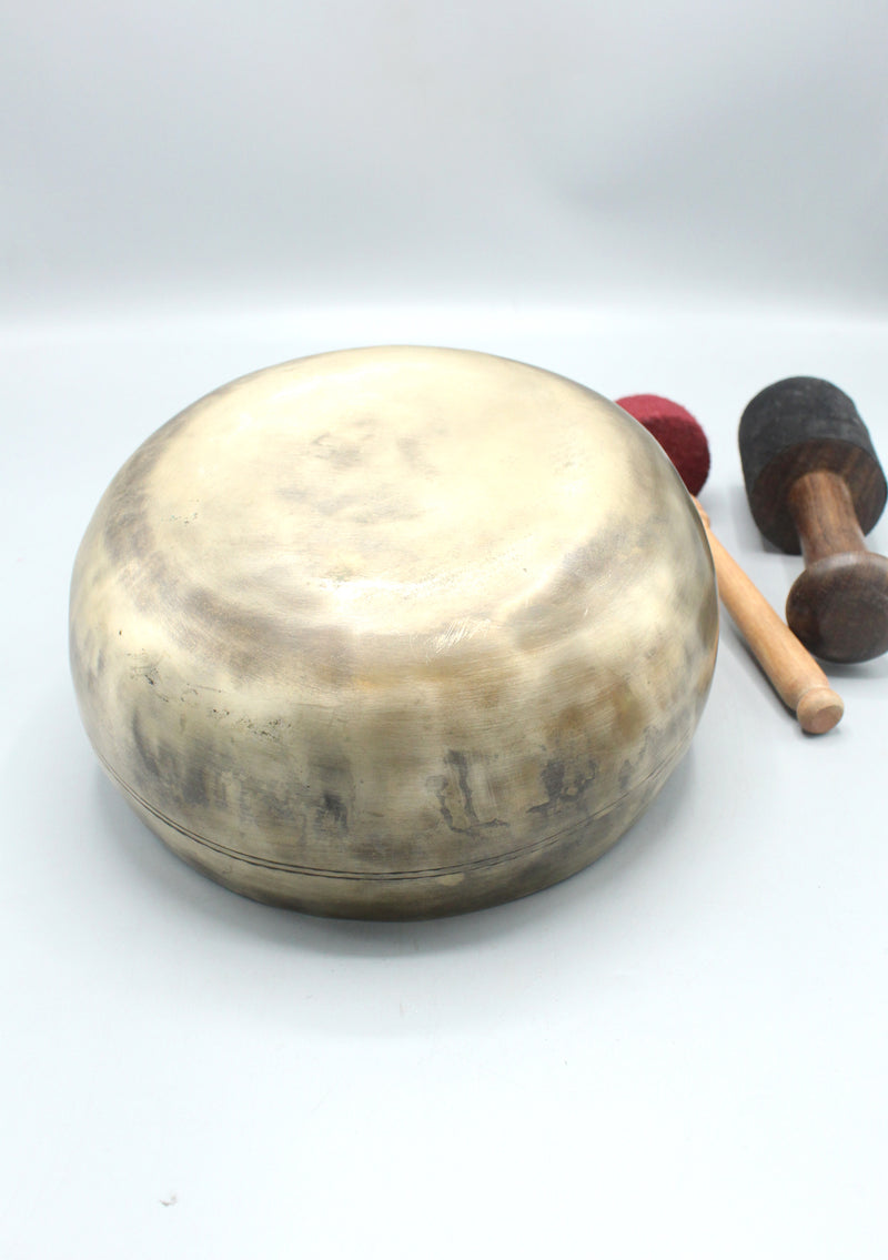 Tibetan Glass Shaped Old Singing Bowl