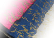 Golden Flower Printed Lokta Wall Decor Paper - nepacrafts