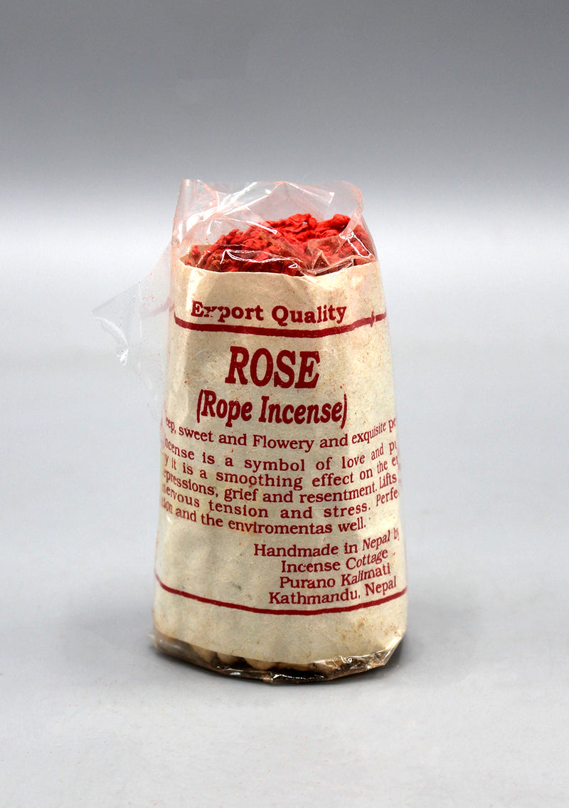 Handmade Nepalese Rose Rope Incense- Set of 6