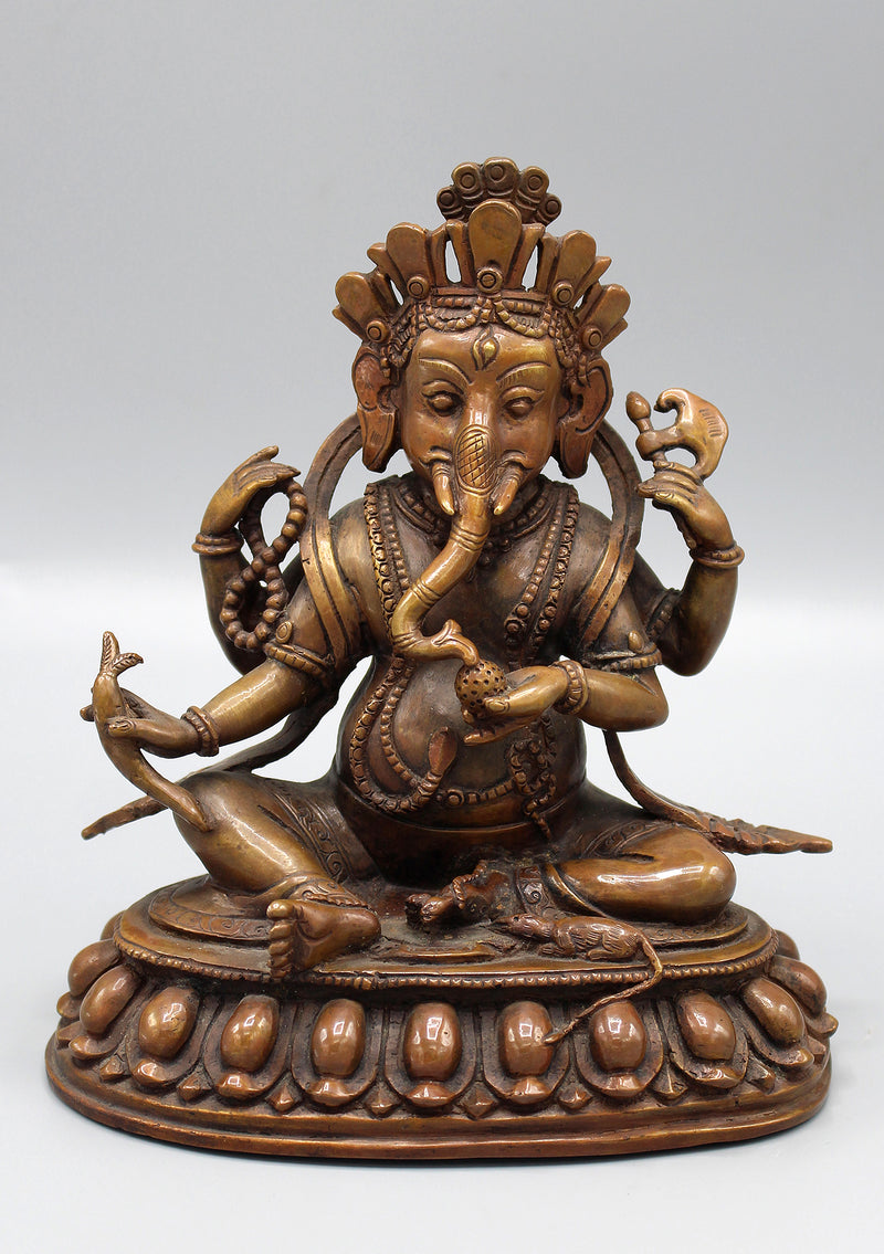 Four Armed Ganesha Seated Statue