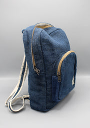 Navy Blue Himalayan Hemp Backpack - nepacrafts