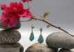 Turquoise Dangle Sterling Silver Earrings - nepacrafts