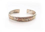 Brass and Copper Filigree Carving Handmade Unisex Bracelet - nepacrafts