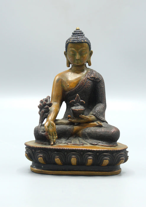Healing Medicine Buddha Copper Statue 5.5"