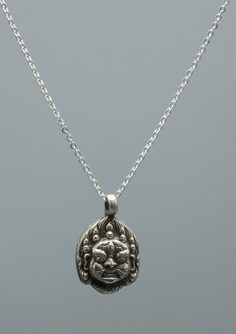 Bhairav Silver Sterling  925 Pendant