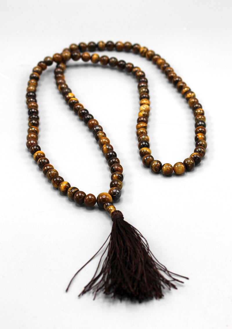 Tigers Eye Prayer Mala 8 mm