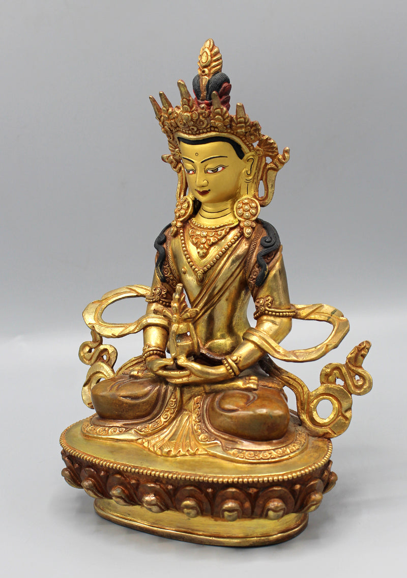 Gold Plated Aparmita Buddha Statue - nepacrafts