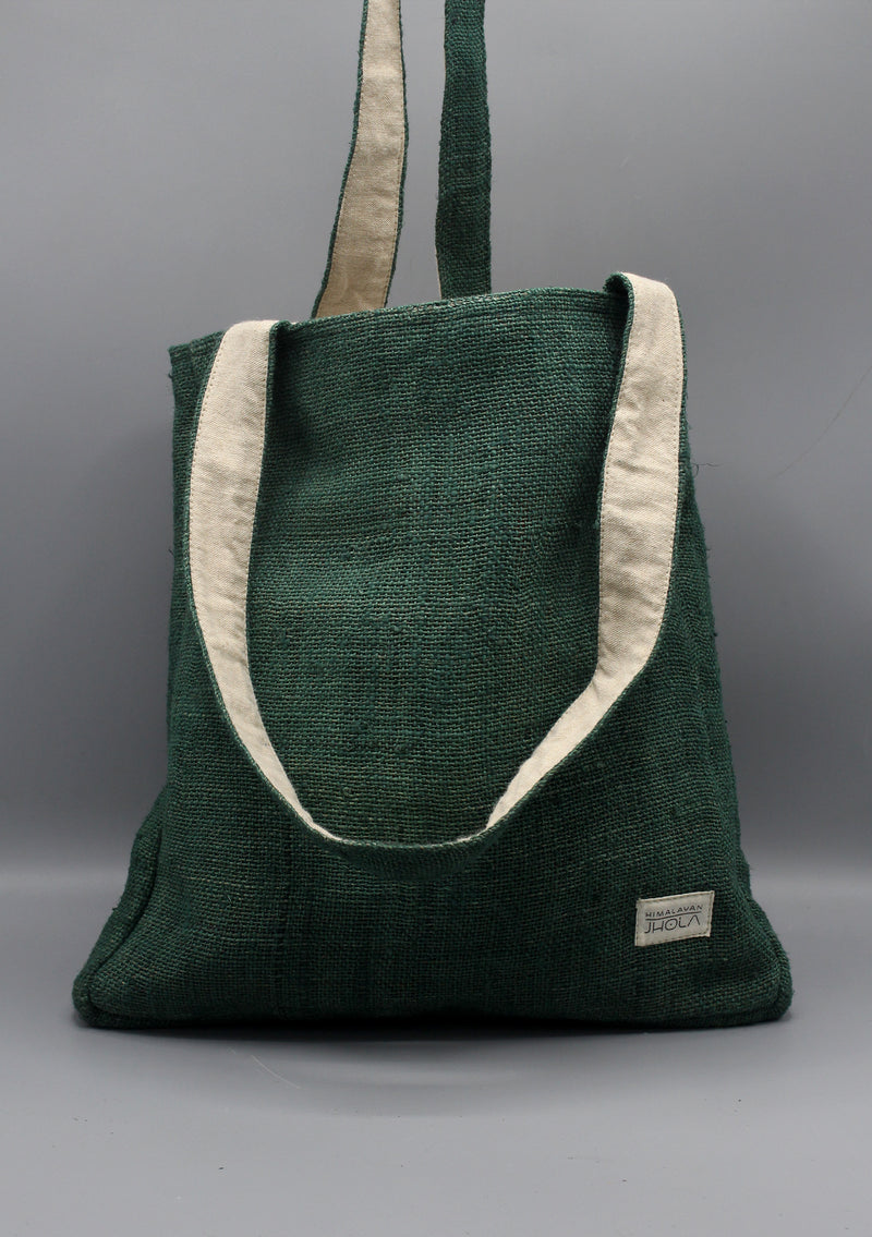 Reusable Earthy Green Hemp Tote Bag