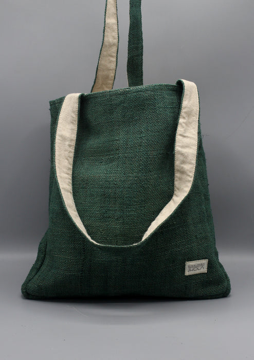Reusable Earthy Green Hemp Tote Bag