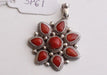Beautiful Plumeria Flower Carved Coral Decoration 925 Silver Sterling Pendant - nepacrafts