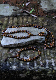 Tiger's Eye Prayer Mala - nepacrafts