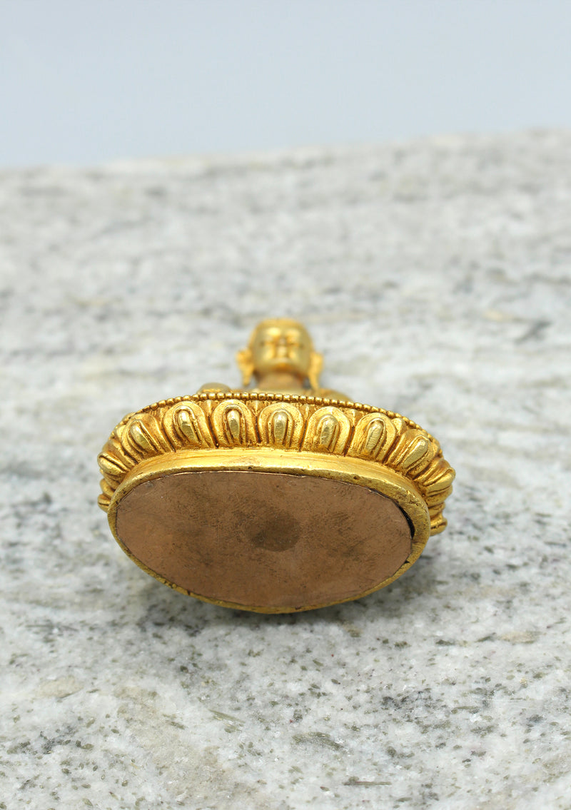 Gold Plated Shakyamuni Statue 3.5"