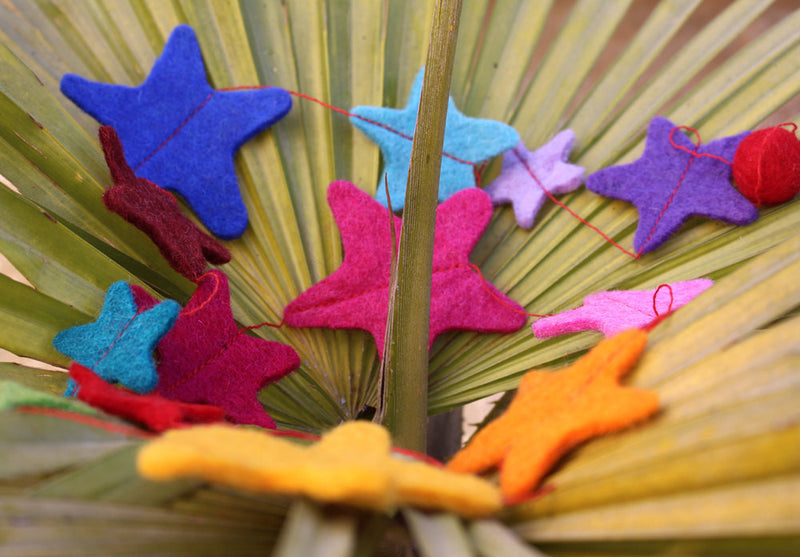 Star Pattern Felt Ceiling Hanging Decor - nepacrafts
