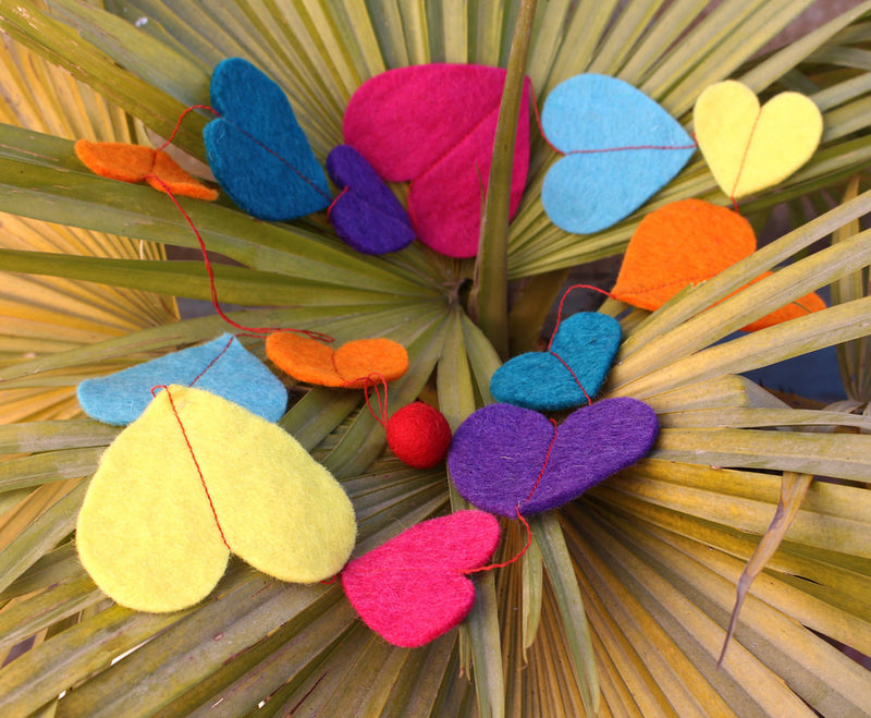 Felt Hanging Big Heart Ceiling Hanging Decor - nepacrafts